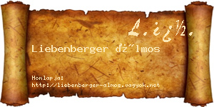 Liebenberger Álmos névjegykártya